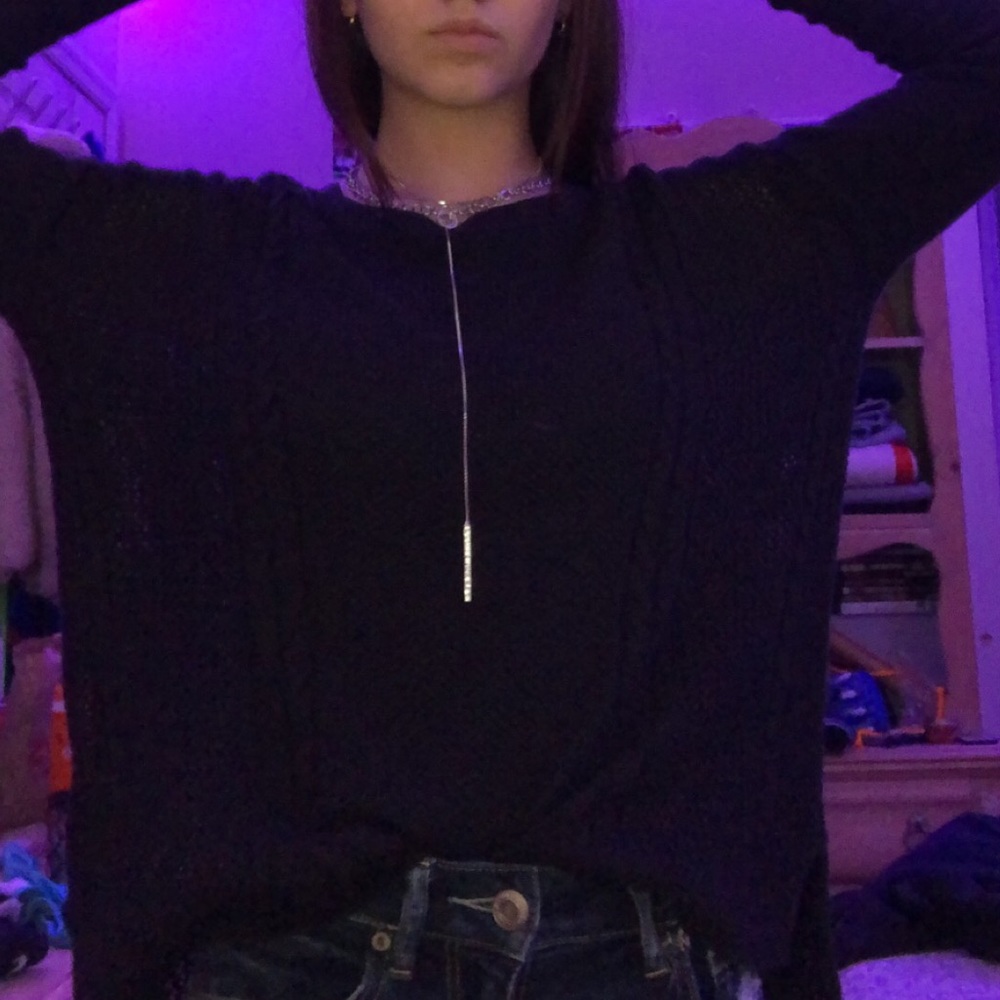 dark purple american eagle sweater.